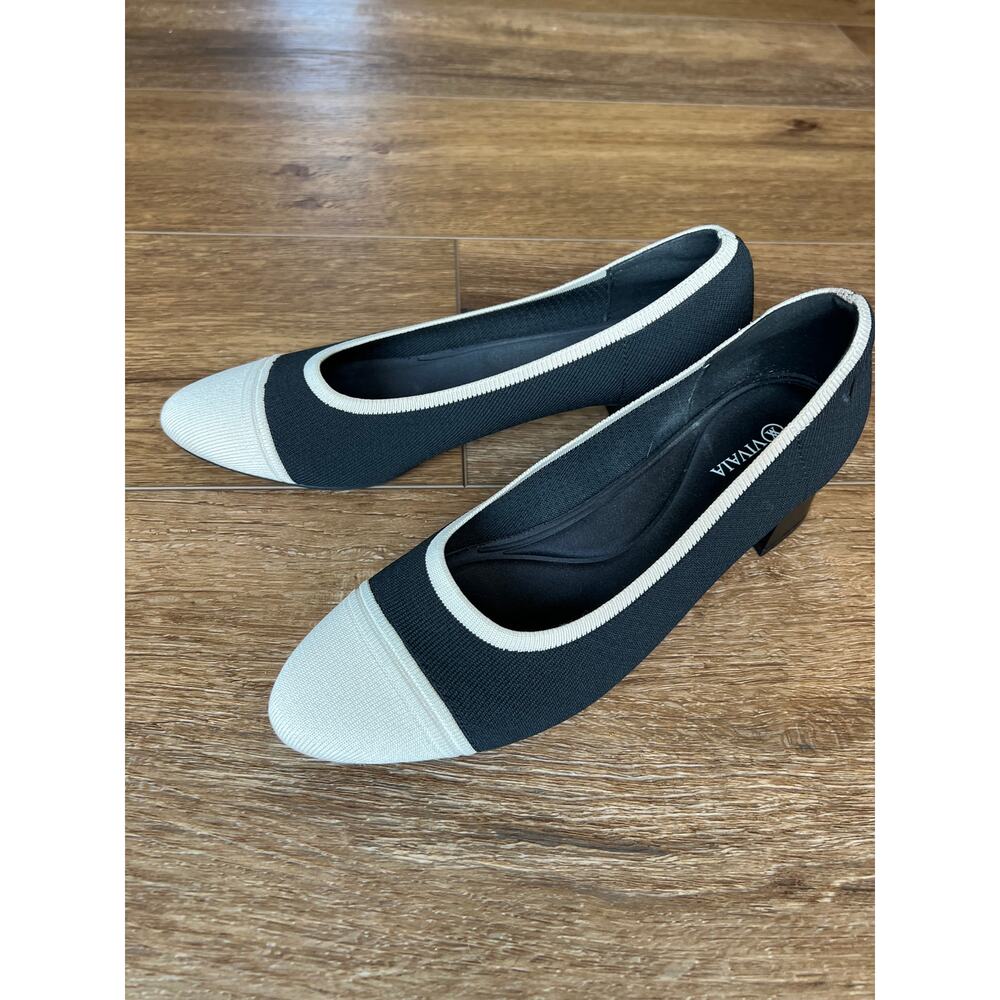 Vivaia Julie Pro Black and White Chunky Block Heels Women's Size 42 US 10.5 - Picture 7 of 9